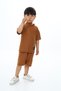 Boy's Set with Crew Neck Shorts and Shorts - 4