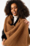 Camel Knitted Thick Women's Shawl - 45X210 cm - 5