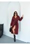 Burgundy Mabel Cashmere Coat - 6047 - 4