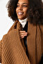 Camel Knitted Thick Women's Shawl - 45X210 cm - 4