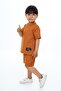 Boy's Set with Crew Neck Shorts and Shorts - 3