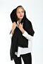 Black Soft Textured Unisex Thick Scarf Shawl - 3