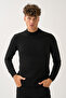 Aristo Standard Fit Half Turtleneck Sweater Black - 5
