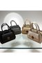 Women's Hand and Shoulder Bag with Zipper and Lock Cover - 4