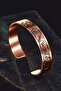 Women Men Pure Copper Bracelet Inside Protection Prayer Engraving Model Metal Box Quartz Stones - 2