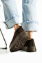Brown Suede Wool-Lined Thick-Soled Ankle Boot Shoes - 3