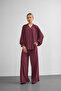 Women's Comfortable Fit Batwing Sleeve Blouse Pants Set - 4