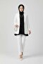 Women's Black Pleated Hijab Shirt Tunic with Ruffled Sleeves and Skirt Blouse Trend - 4