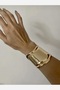 GOLD COLOR TIFF MODEL THICK STEEL CLAMP BRACELET - 3