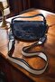 Black Suede, Stylish Women's Hand and Shoulder Bag with Flap - 6