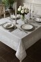 Carefree Stain Resistant Lace Patterned Tablecloth 160X220 Gray