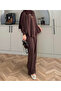 Women's Comfortable Fit Batwing Sleeve Blouse Pants Set - 6