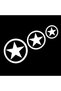 Military Star Auto Custom New Sticker 3 Pieces White 22*10 cm