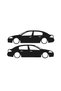 Renault Megane 2 Pieces Flat Sticker - Auto Sticker - 15x5cm