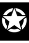 45 X 45 cm White Color, 2 Pieces Military Star Auto Sticker Car Sticker