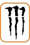 Monster Claw Headlight or under the Windshield Large Auto Special New Sticker Black 33 * 20 cm