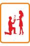 Floral Proposal Dear Auto Sticker Red 24X20 cm