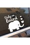There's a Baby in the Car Elephant Design Car Sticker Decal - 2