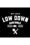 Low Down Hard Doblo Rear Window Sticker