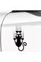 Funny Cartoon Cat Design Auto Custom New Sticker Black 12*24 cm