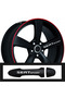 Accessory Auto Door Handle/Wheel Rim Sticker Compatible for Seat Cordoba 10 Pieces 10*1.5 Cm