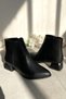 Black Skin 4 cm Thick Galvanized Heel Stylish Daily Women's Boots Tmd 2024800 - 2