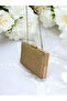 Rosegold Color Crystal Stone Evening Dress Bag Kına - 5