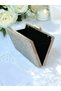 Silver Gray Lame Color Janjan Metal Handle Crystal Stone Evening Dress Bag Kına - 3