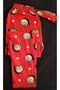 Pajama Bottoms with Panda Pattern on Red Cotton Fabric - 4