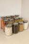 12 Pieces Vacuum Sealed Jars with Metal Lids - Storage Container Set - Food Storage Container - 1300 ml - 850 ml - 630 ml - 6