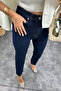 Briella Navy Blue High Waist Mom Fit Lycra Jeans - 5