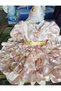 Pink Frilly Satin Baby Dress - 5