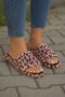 Women's Open-Front Leopard Plush Soft Silent Sole Dowry Bundle Winter House Slippers - 6