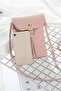 Powder Snap Closure Crossbody Phone Shoulder Bag with Gold Accessories - 3