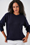 15895 Women's Oversize Knit Sweater - Dark Navy Blue