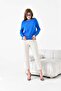 Women's Chain Detailed Sweater Blue 20823 - 2