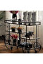 FFD Elegant Metal Food Serving Trolley – 1.3cm Metal Frame Trolly Kitchen Storage 100x40x90cm - 4