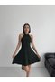 Sparkly Stone Printed Mini Emerald Evening Dress Graduation Dress - 3