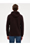 Dark Brown 2 Thread Regular Fit K Hooded Basic Sweatshirt 50314055-Vr084 - 5