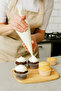 45x65 Cm Silicone Dough Rolling Mat, Steel Flour Sieve and Disposable Cream Piping Bag Set - 2