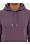 Purple 2 Thread Regular Fit K Hooded Basic Sweatshirt 50314055-Vr038 - 6