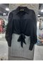 Satin Silk Shirt Bluse - Black Size 34-48 - 4