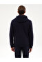 Navy Blue 2 Thread Regular Fit K Hooded Basic Sweatshirt 50314055-Vr033 - 5