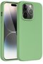 iPhone 14 Pro Max Case Inside Velvet Camera Raised Launch Silicone Cover Light Green