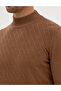 Camel Melange Slim Fit Half Turtleneck Knitwear Sweater 50318128-Vr122 - 7