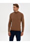 Camel Melange Slim Fit Half Turtleneck Knitwear Sweater 50318128-Vr122 - 3