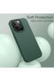 iPhone 14 Pro Max Case Velvet Inside Camera Raised Soft Silicone Launch Cover Khaki Green - 3