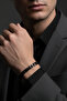 Men's Black Crushed Gourmet Chain 316 L Steel Bracelet - 3