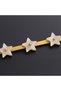 316 L Gold-Colored Star Detailed Flat Model Women's Steel Bracelet – Elegant Looking Design