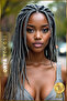 شعر صناعي من الألياف لضفائر Rasta الأفريقية وBox Braid - رمادي متوسط اللون - 3